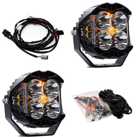 LP4 Pro LED Auxiliary Light Pod Pair - Spot - Clear -Amber Backlight Zona Motorsports